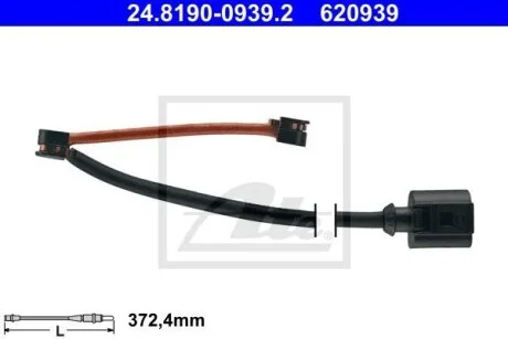 Датчик зношування гальмівних колодок. ATE 24.8190-0939.2