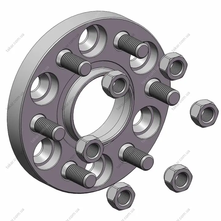 Проставки для вильоту коліс на Buick 20 мм 6x120 dia 66,9 (STUD14x1.5) Autoprostavka 1069-04-66/20 (фото 1)