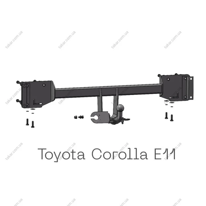 Фаркоп знімний на 2 болти - Toyota Corolla E11 Седан тип C Autoprostavka 2001-27-2 (фото 1)