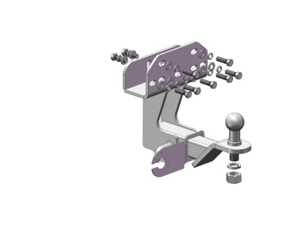 Знімний фаркоп під американський квадрат — Toyota Land Cruiser Prado J250 2.8 D-4D AT AWD 2023- Autoprostavka 2001-65-1