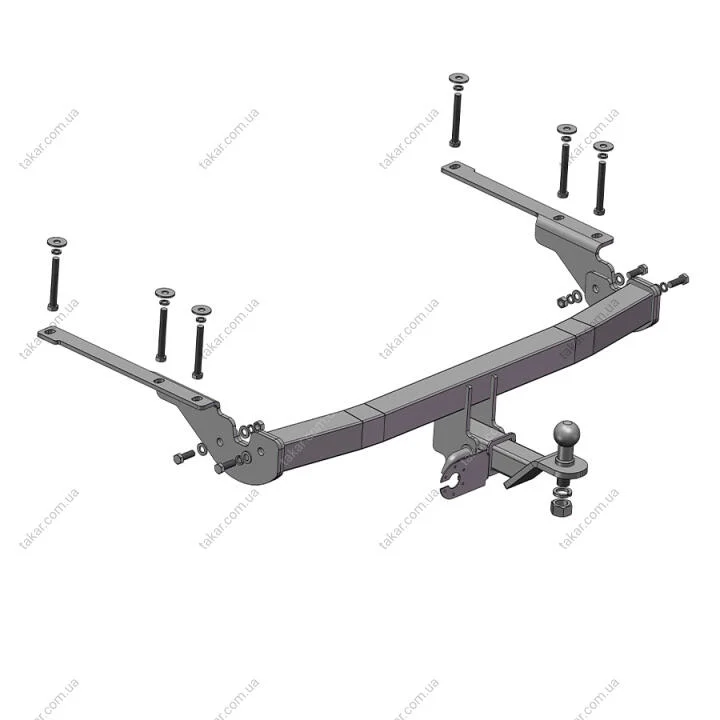 Фаркоп знімний під американський квадрат - Toyota RAV4 3 Long Кросовер 2006-2013 Autoprostavka 2001-83-2 (фото 1)