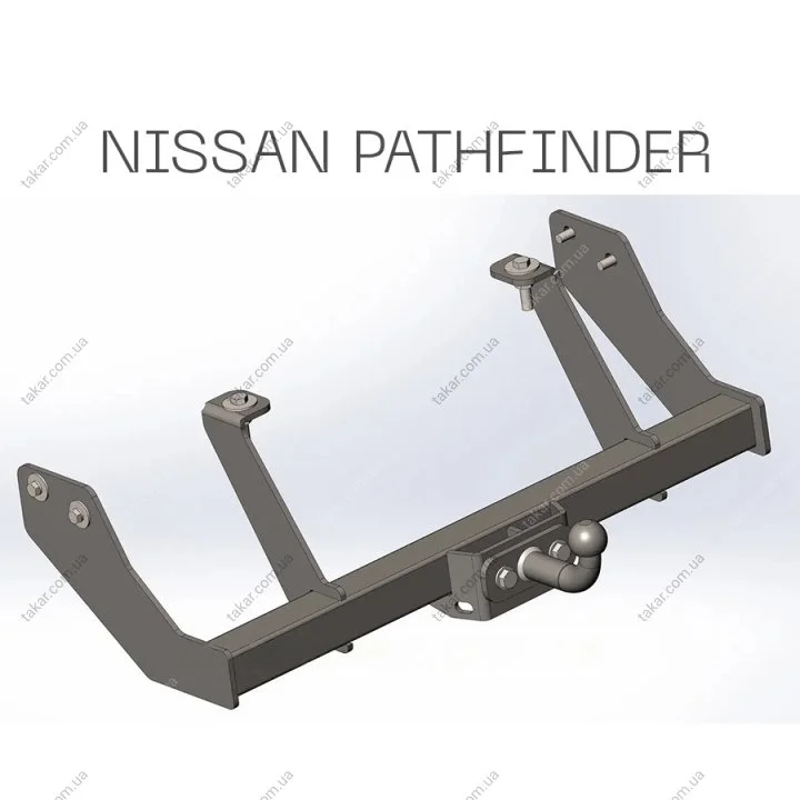 Фаркоп знімний на 2 болти на пластині кований - Nissan Pathfinder R50 тип F Autoprostavka 2002-33-02 (фото 1)