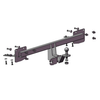 Фаркоп съемный под американский квадрат - Mazda 323 BJ Седан 1998-2003 Autoprostavka 2004-15-02