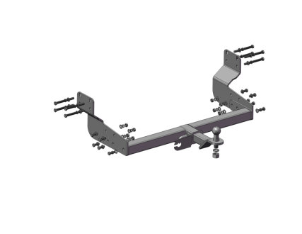 Фаркоп знімний під американський квадрат - Volkswagen Crafter 2017 - посилена підніжка Autoprostavka 2033-37-1