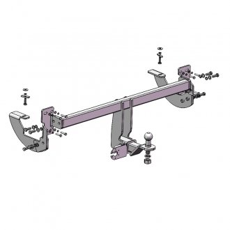 Фаркоп быстросъемный под американский квадрат - Citroen С5 2008-2021 универсал тип AB Autoprostavka 2037-12-020