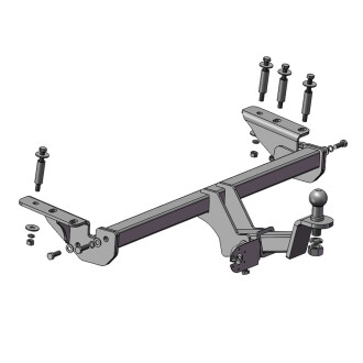 Фаркоп съемный под американский квадрат - Geely Emgrand EC-7 sedan 2009-2016 Autoprostavka 2046-03-02