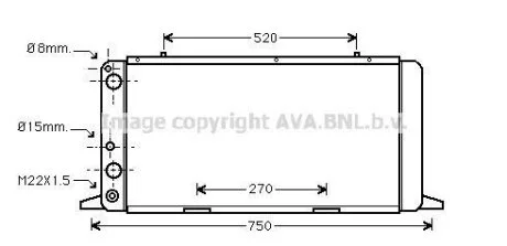 Радіатор AUDI80/90/COUP/CABR 86-91 (Ava) AVA COOLING AI2026