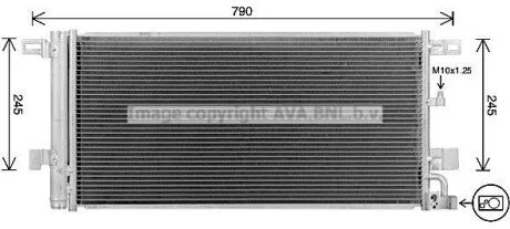 Радіатор кондиціонера (Конденсатор) із осушувачем AVA COOLING AI5439D