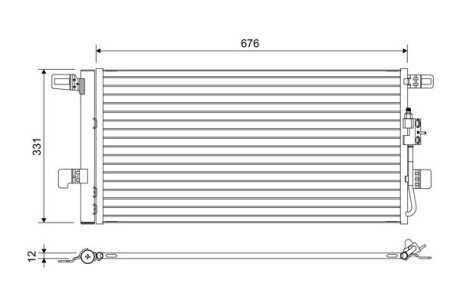 Радиатор кондиционера с осушителем AVA COOLING AI5463D