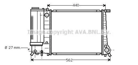 Радiатор охолодження (вир-во AVAl) AVA COOLING BW2081