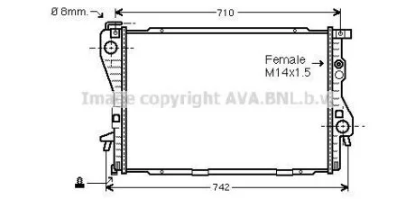 Радіатор (вир-во AVA) AVA COOLING BW2176