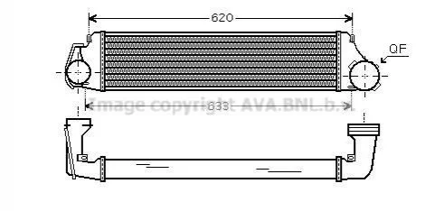 Охладитель наддувочного воздуха AVA COOLING BW4282 (фото 1)
