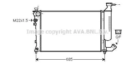 Радіатор ZX/XSARA 14/6/8 MT 91-00 (Ava) AVA COOLING CNA2155