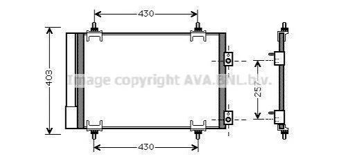 Радиатор кондиционера (Конденсатор) с осушителем AVA COOLING CNA5231D (фото 1)