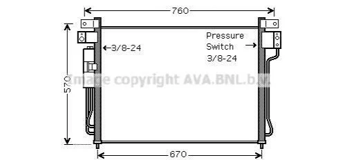 Радіатор охолодження NISSAN NAVARA / PATHFINDER 2005- (вир-во AVA) AVA COOLING DNA5299D (фото 1)