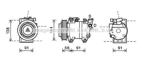 Компресор кондицiонера AVA COOLING DNK344