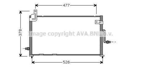 Радиатор кондиционера DAEWOO MATIZ (98-) 0.8/1.0 (выр-во AVA) AVA COOLING DW5044