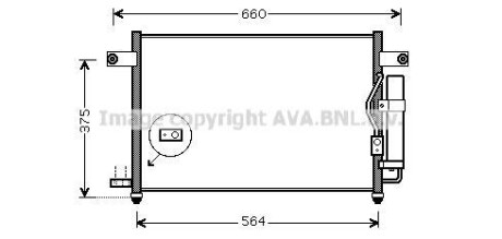Радіатор кондиціонеру CHEVROLET AVEO (AVA) AVA COOLING DW5049D