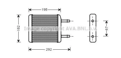 Радиатор отопителя салона AVA COOLING DWA6024