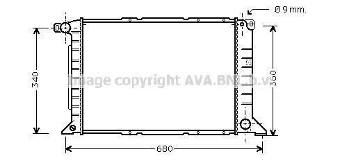 Радіатор FD TRANSIT5 25D -AC 97-99 (Ava) AVA COOLING FD2261 (фото 1)