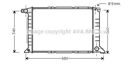 Радіатор FD TRANSIT5 25D -AC 97-99 (Ava) AVA COOLING FD2261