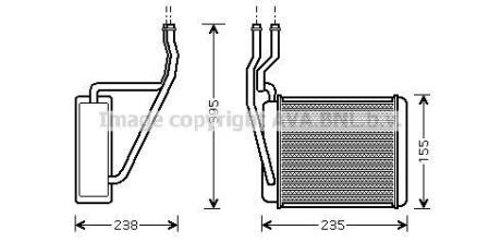 Теплообмінник, система опалення салону AVA COOLING FD6329