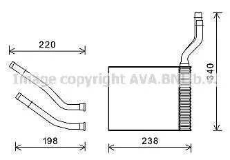 Теплообменник, Система отопления салона AVA COOLING FD6464