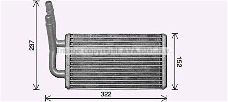 Радиатор отопителя салона AVA COOLING FD6661