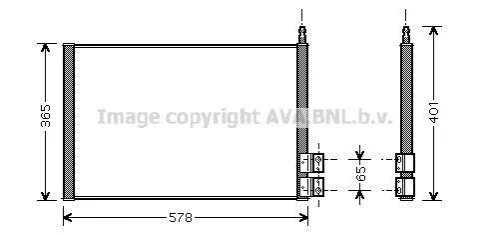 Радиатор кондиционера (Конденсатор) без осушителя AVA COOLING FDA5328 (фото 1)