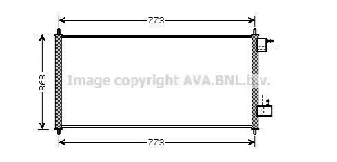 Радиатор кондиционера (Конденсатор) без осушителя AVA COOLING FDA5361 (фото 1)