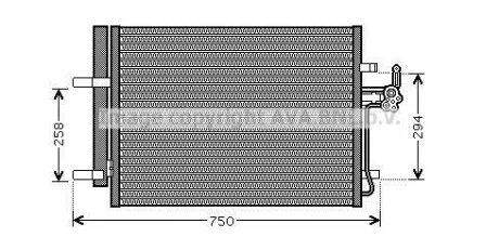 Радіатор кондиціонера (Конденсатор) із осушувачем AVA COOLING FDA5428D