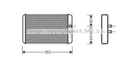 Теплообмінник, система опалення салону AVA COOLING FTA6265