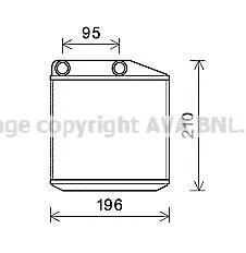 Радіатор обігрівача салону AVA COOLING FTA6313