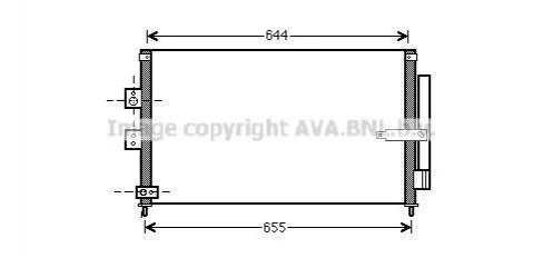 Радіатор кондиціонера (Конденсатор) із осушувачем AVA COOLING HD5223D (фото 1)