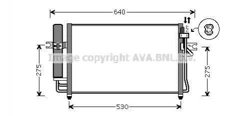 Радіатор кондиціонера (Конденсатор) із осушувачем AVA COOLING HY5087D (фото 1)