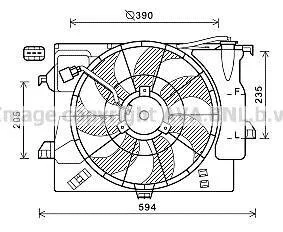 Диффузор HYUN ACCENT 11- (ви-во AVA) AVA COOLING HY7546