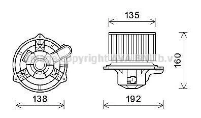 Вентилятор обігрівача HYUNDAI i30 (FD) (07-) (вир-во AVA) AVA COOLING HY8553 (фото 1)