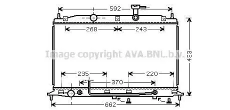 Радиатор охлаждения HYUNDAI Accent (выр-во AVA) AVA COOLING HYA2177