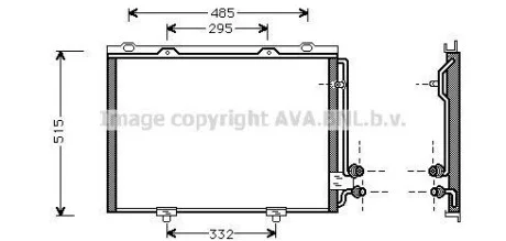 Конденсор кондиционера MB W210 E-CLASS MT/AT 95- (выр-во AVA) AVA COOLING MS5232