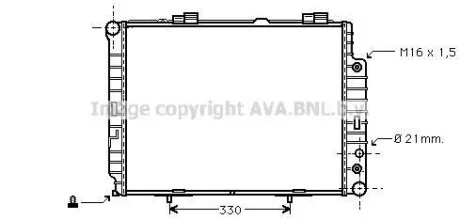 Радіатор MBW210 E-KL MT/AT +AC 97- (Ava) AVA COOLING MSA2283