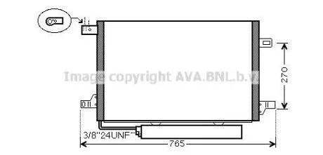 Радиатор кондиционера (Конденсатор) с осушителем AVA COOLING MSA5579D