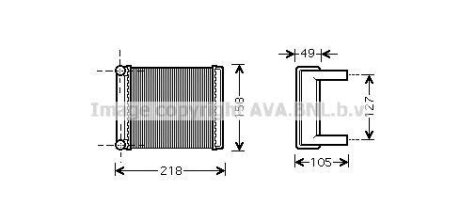 Радiатор охолодження (AVAl) AVA COOLING MSA6385