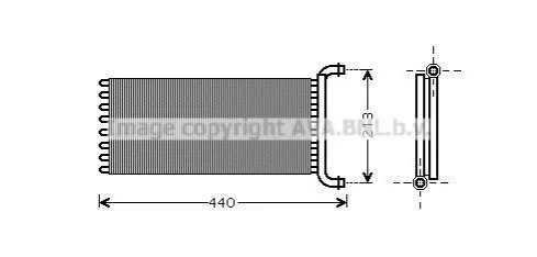 Радіатор обігрівача салону AVA COOLING MSA6399 (фото 1)