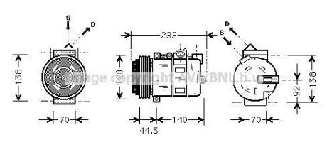 Компресор кондицiонера AVA COOLING MSAK277