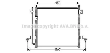 Радиатор кондиционера (Конденсатор) с осушителем AVA COOLING MT5218D