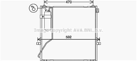 Радиатор кондиционера (Конденсатор) с осушителем AVA COOLING MT5269D