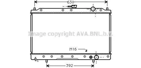 Радіатор охолодження MITSUBISHI Galant VI (E3-A) (вир-во AVA) AVA COOLING MTA2043 (фото 1)