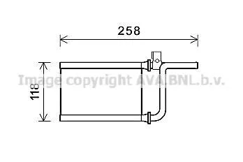 Радиатор отопителя салона AVA COOLING MTA6254