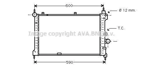 Радіатор KADETT E15TD/ASTRA F 17TD (Ava) AVA COOLING OL2127 (фото 1)