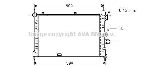 Радіатор KADETT E15TD/ASTRA F 17TD (Ava) AVA COOLING OL2127